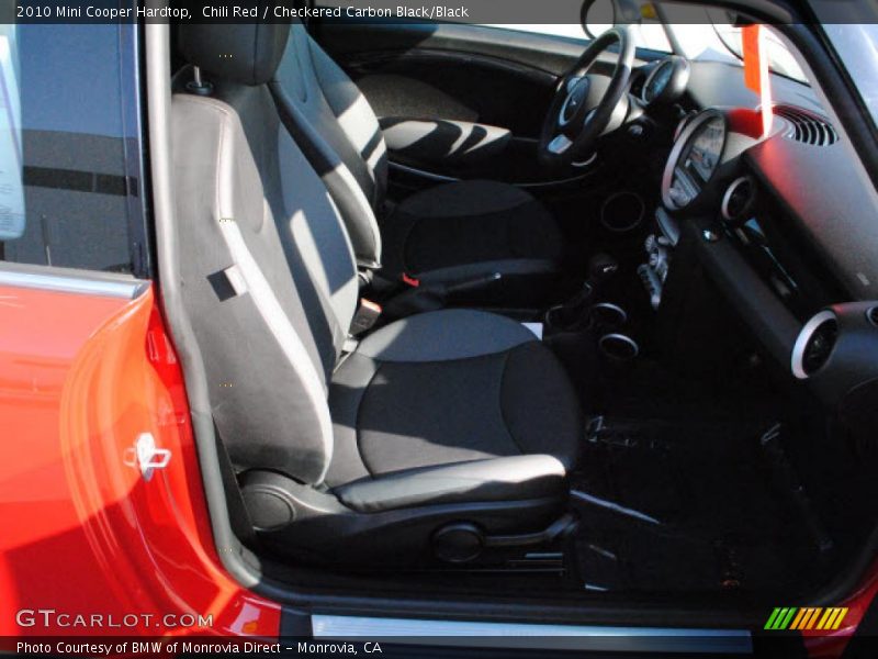 Chili Red / Checkered Carbon Black/Black 2010 Mini Cooper Hardtop