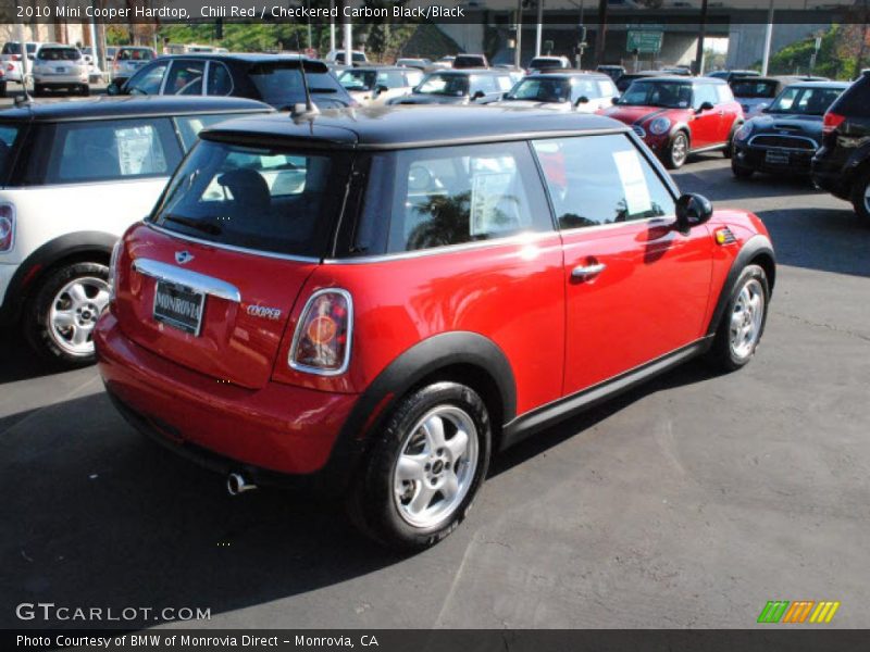 Chili Red / Checkered Carbon Black/Black 2010 Mini Cooper Hardtop