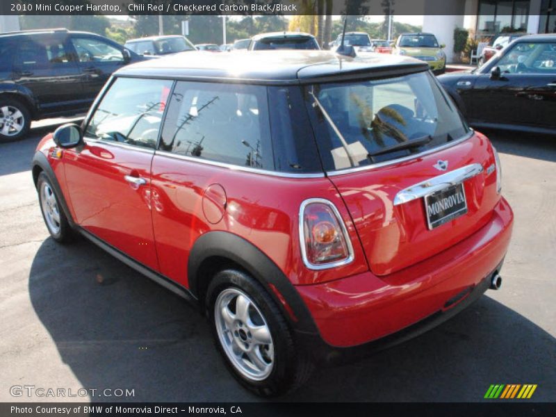 Chili Red / Checkered Carbon Black/Black 2010 Mini Cooper Hardtop