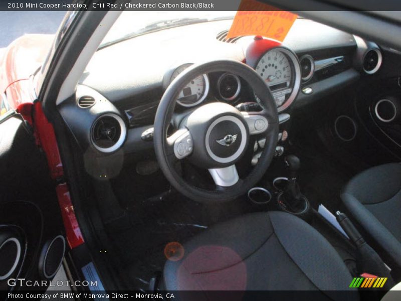 Chili Red / Checkered Carbon Black/Black 2010 Mini Cooper Hardtop