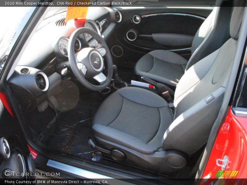 Chili Red / Checkered Carbon Black/Black 2010 Mini Cooper Hardtop