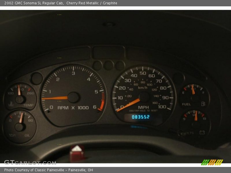 Cherry Red Metallic / Graphite 2002 GMC Sonoma SL Regular Cab