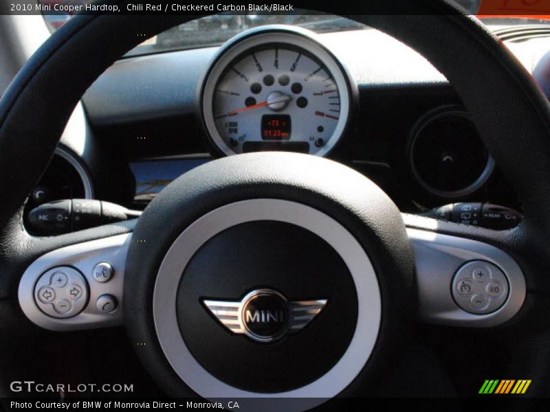 Chili Red / Checkered Carbon Black/Black 2010 Mini Cooper Hardtop
