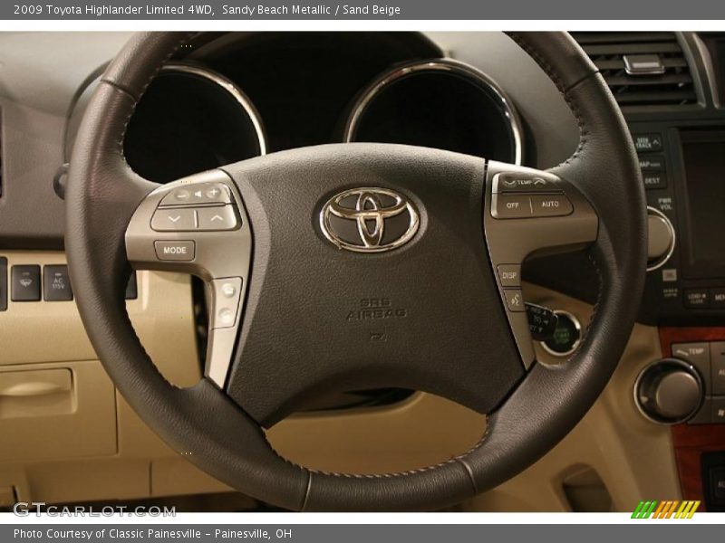 Sandy Beach Metallic / Sand Beige 2009 Toyota Highlander Limited 4WD