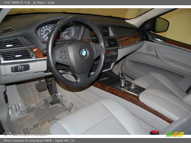 Jet Black / Gray 2007 BMW X5 4.8i
