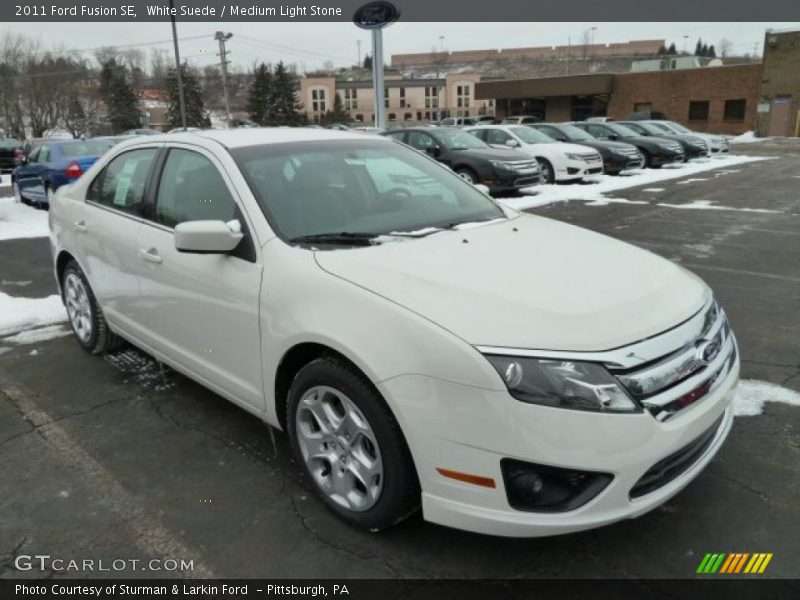 White Suede / Medium Light Stone 2011 Ford Fusion SE