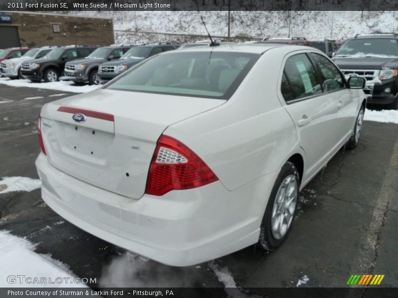 White Suede / Medium Light Stone 2011 Ford Fusion SE