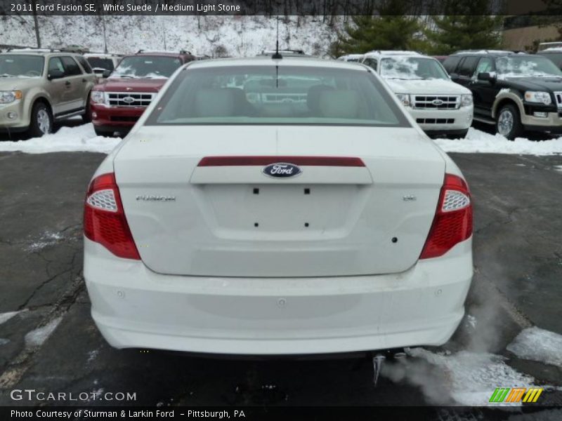 White Suede / Medium Light Stone 2011 Ford Fusion SE