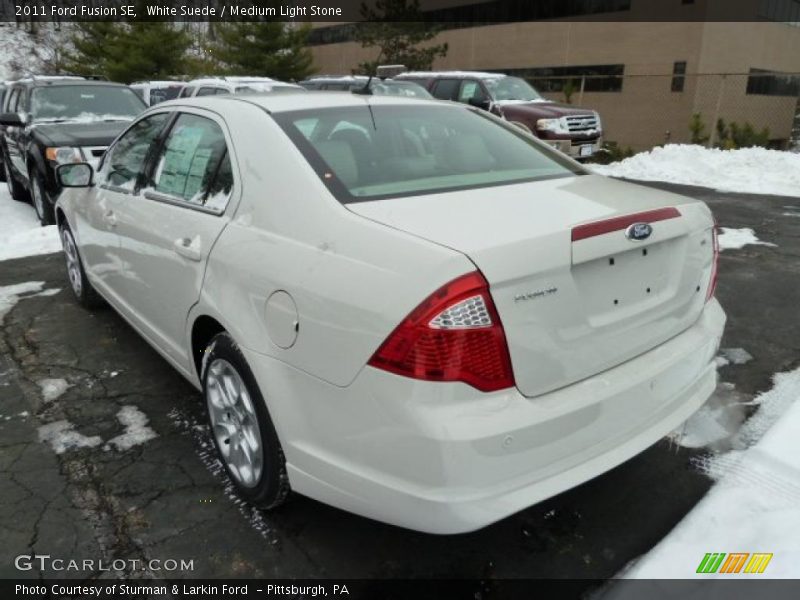 White Suede / Medium Light Stone 2011 Ford Fusion SE