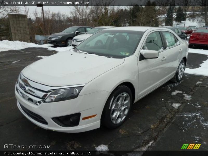 White Suede / Medium Light Stone 2011 Ford Fusion SE