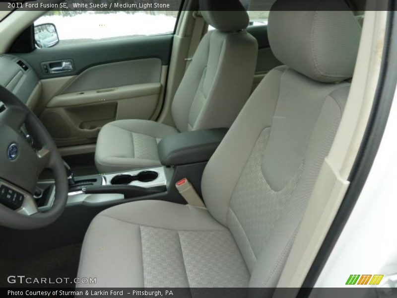 White Suede / Medium Light Stone 2011 Ford Fusion SE