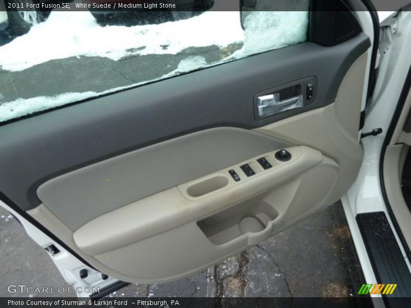 White Suede / Medium Light Stone 2011 Ford Fusion SE