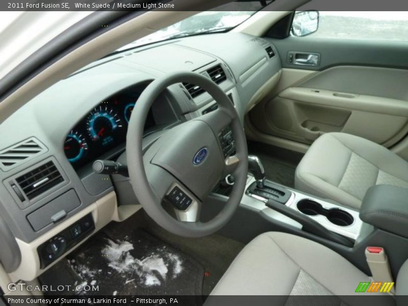 White Suede / Medium Light Stone 2011 Ford Fusion SE