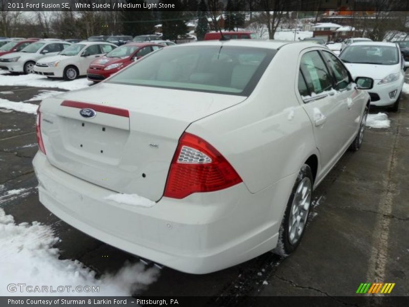 White Suede / Medium Light Stone 2011 Ford Fusion SE