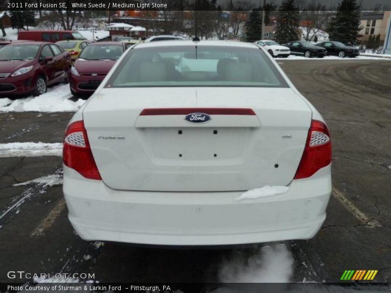 White Suede / Medium Light Stone 2011 Ford Fusion SE