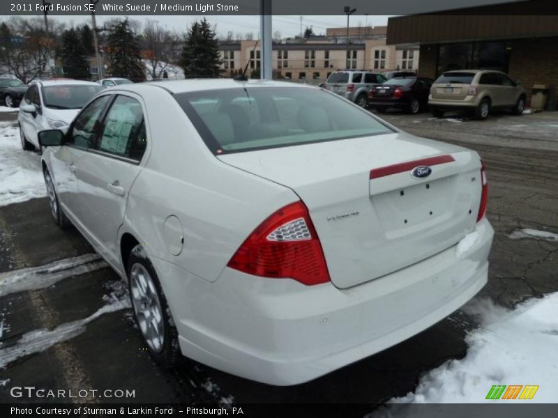 White Suede / Medium Light Stone 2011 Ford Fusion SE