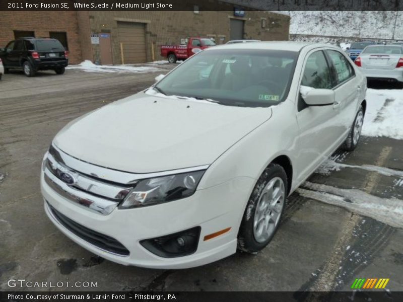 White Suede / Medium Light Stone 2011 Ford Fusion SE