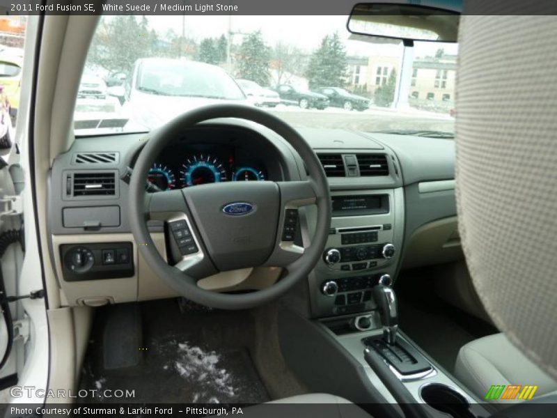 White Suede / Medium Light Stone 2011 Ford Fusion SE