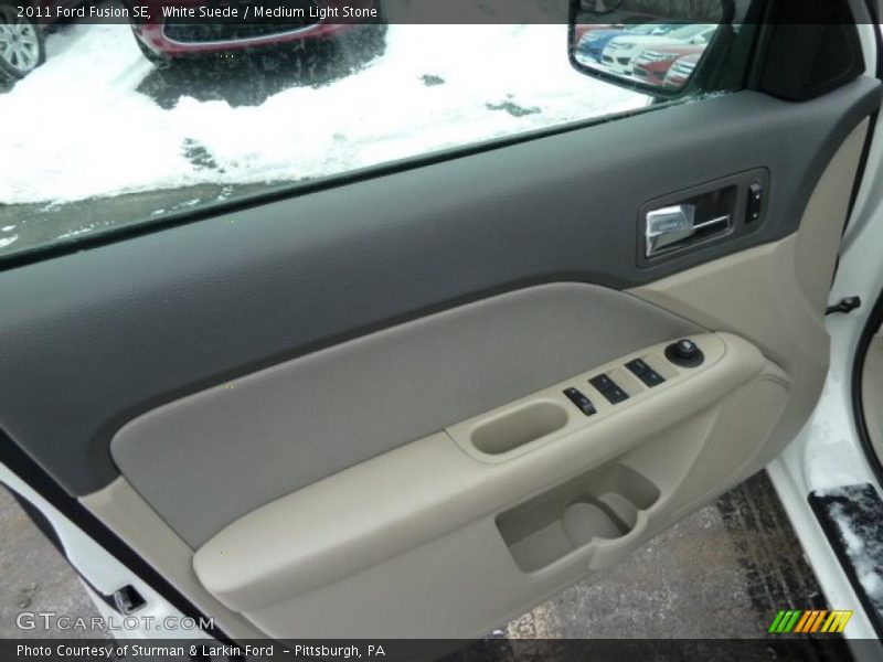 White Suede / Medium Light Stone 2011 Ford Fusion SE