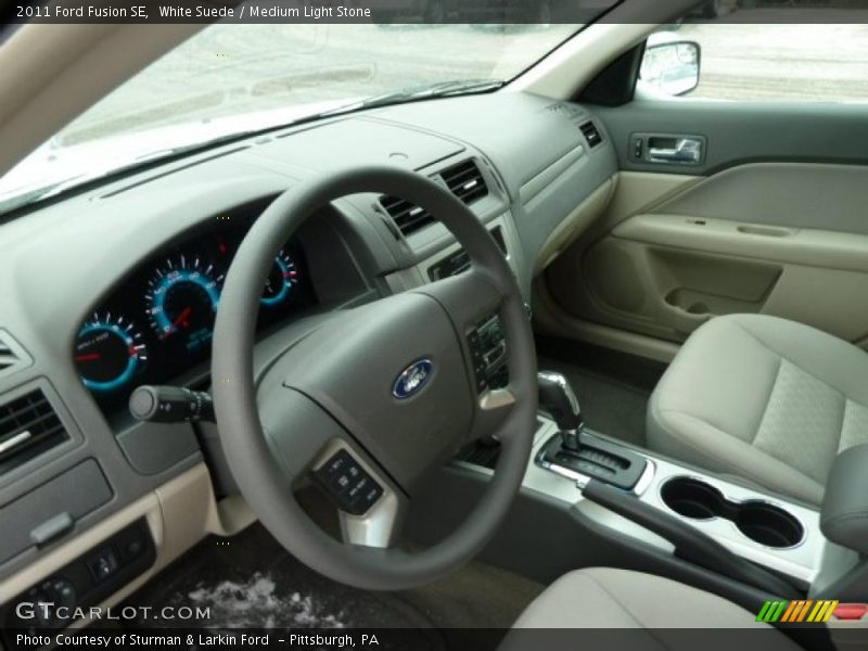White Suede / Medium Light Stone 2011 Ford Fusion SE