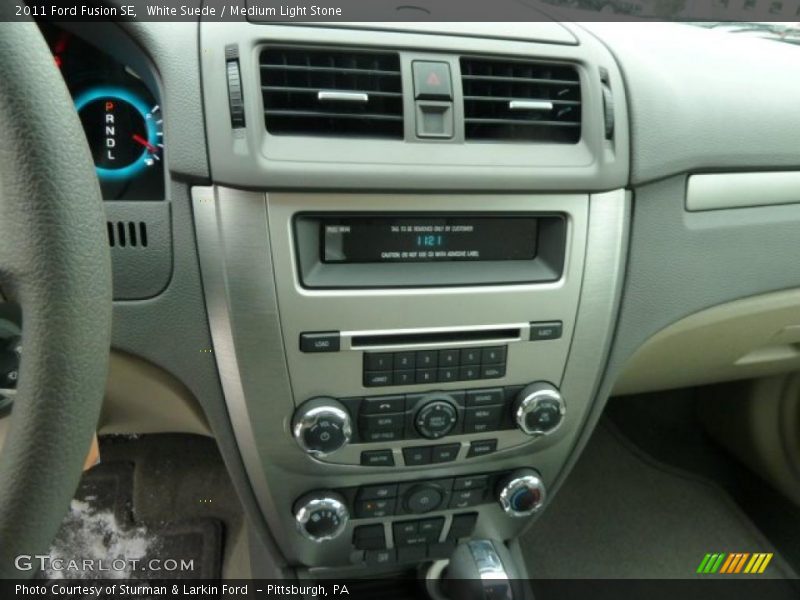 White Suede / Medium Light Stone 2011 Ford Fusion SE