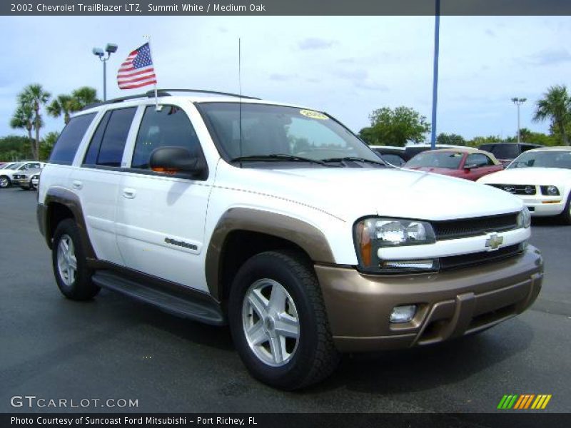 Summit White / Medium Oak 2002 Chevrolet TrailBlazer LTZ