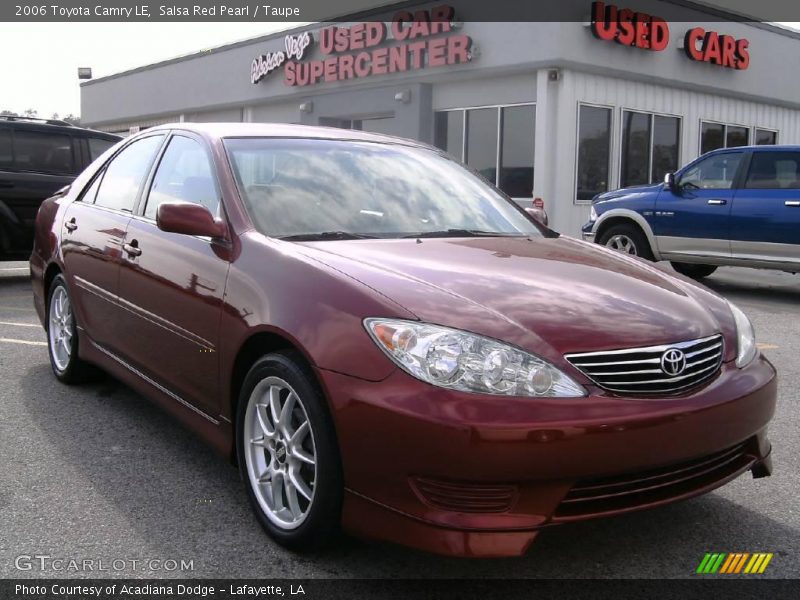 Salsa Red Pearl / Taupe 2006 Toyota Camry LE