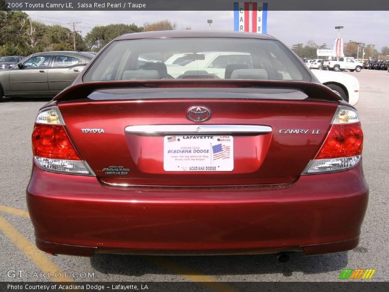 Salsa Red Pearl / Taupe 2006 Toyota Camry LE