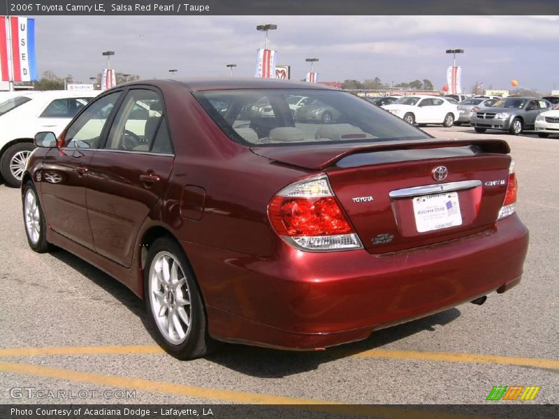 Salsa Red Pearl / Taupe 2006 Toyota Camry LE