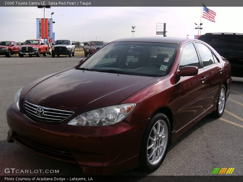 Salsa Red Pearl / Taupe 2006 Toyota Camry LE