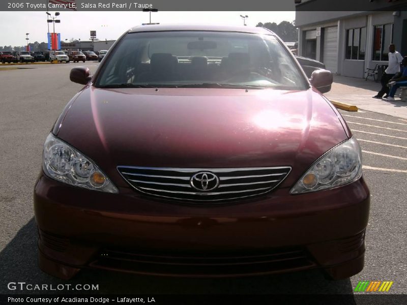 Salsa Red Pearl / Taupe 2006 Toyota Camry LE
