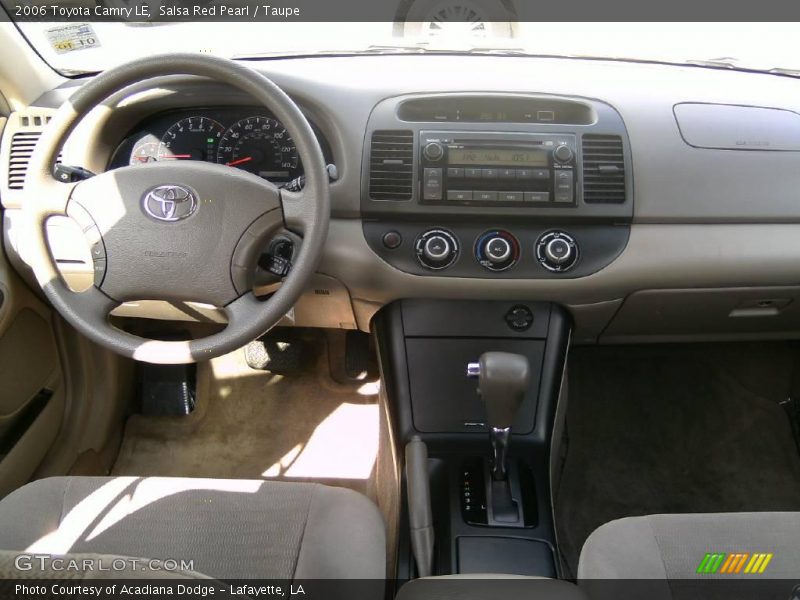Salsa Red Pearl / Taupe 2006 Toyota Camry LE