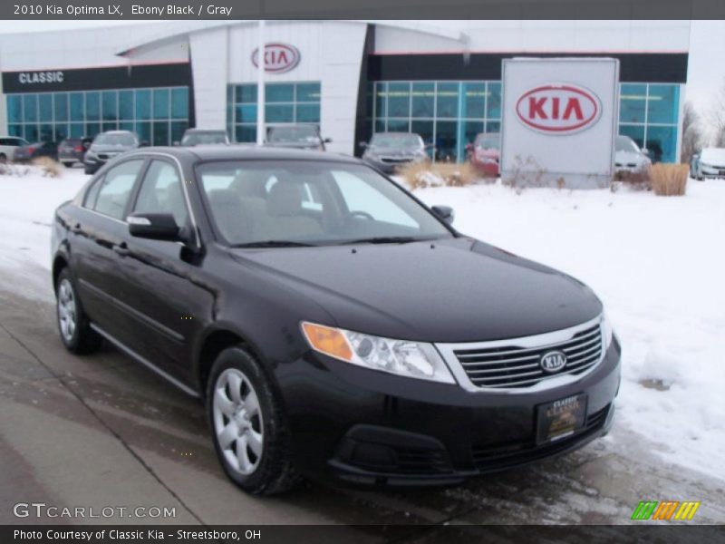 Ebony Black / Gray 2010 Kia Optima LX