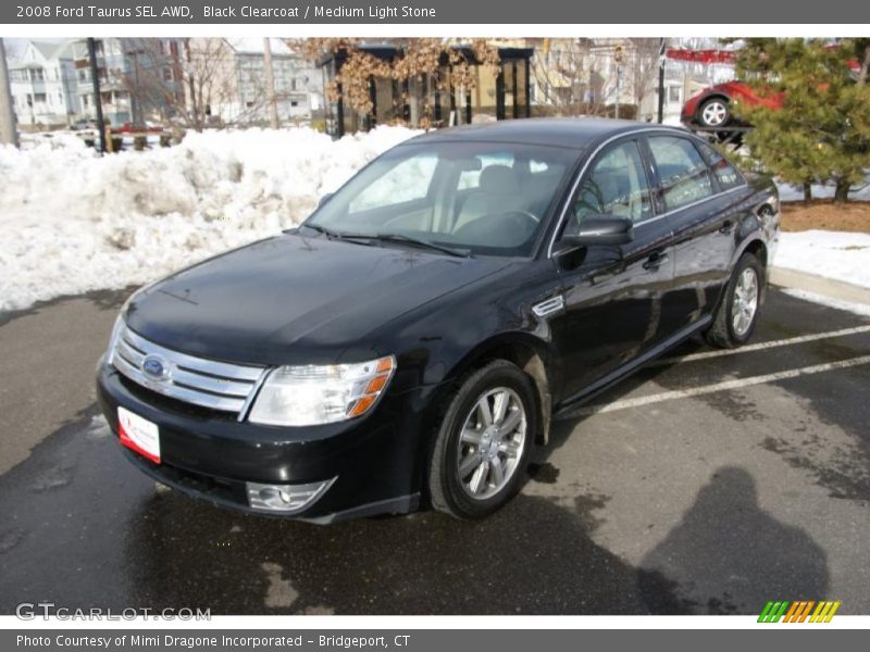 Black Clearcoat / Medium Light Stone 2008 Ford Taurus SEL AWD