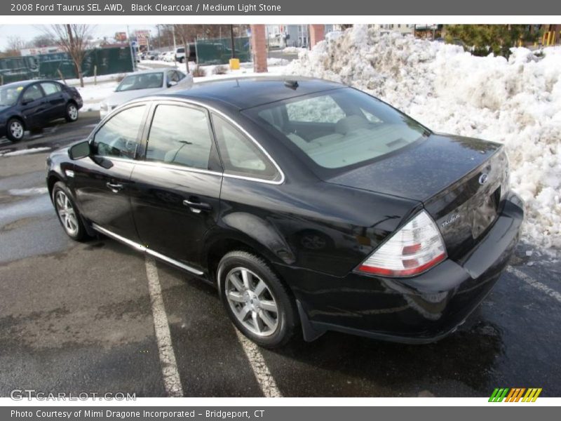 Black Clearcoat / Medium Light Stone 2008 Ford Taurus SEL AWD