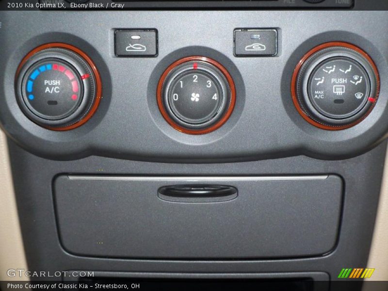 Ebony Black / Gray 2010 Kia Optima LX