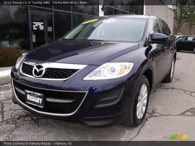 Stormy Blue Mica / Black 2010 Mazda CX-9 Touring AWD