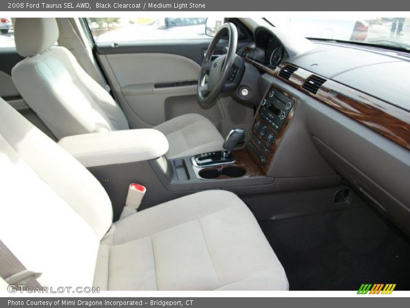Black Clearcoat / Medium Light Stone 2008 Ford Taurus SEL AWD