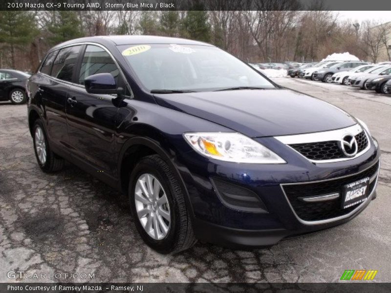 Stormy Blue Mica / Black 2010 Mazda CX-9 Touring AWD
