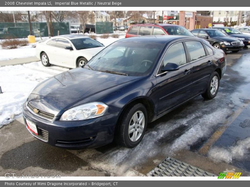 Imperial Blue Metallic / Neutral Beige 2008 Chevrolet Impala LS