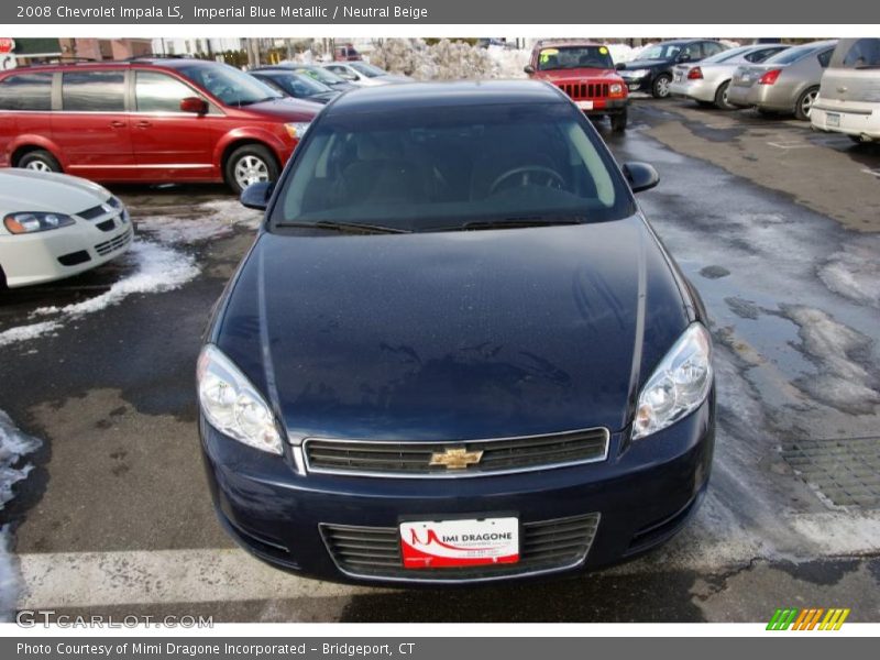 Imperial Blue Metallic / Neutral Beige 2008 Chevrolet Impala LS