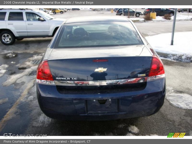 Imperial Blue Metallic / Neutral Beige 2008 Chevrolet Impala LS