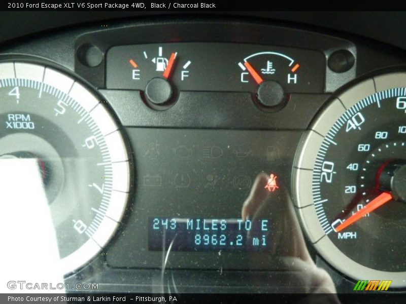 Black / Charcoal Black 2010 Ford Escape XLT V6 Sport Package 4WD