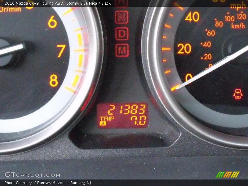 Stormy Blue Mica / Black 2010 Mazda CX-9 Touring AWD