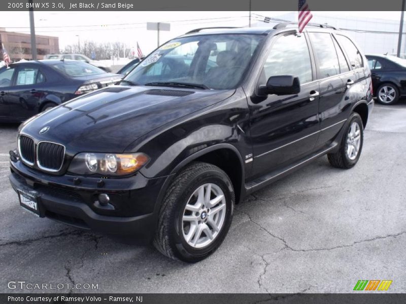 Jet Black / Sand Beige 2005 BMW X5 3.0i