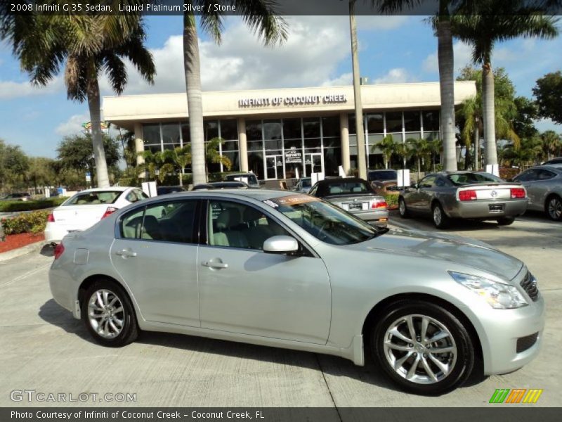 Liquid Platinum Silver / Stone 2008 Infiniti G 35 Sedan