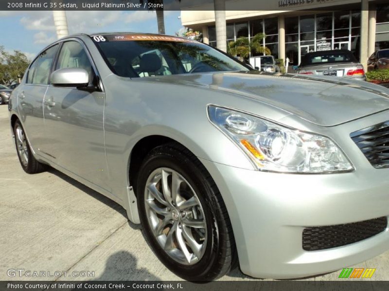 Liquid Platinum Silver / Stone 2008 Infiniti G 35 Sedan