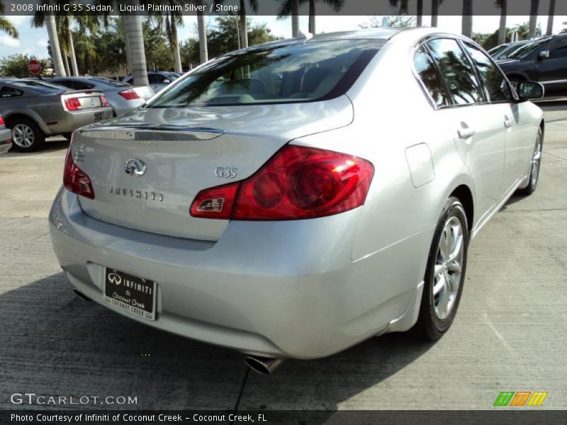Liquid Platinum Silver / Stone 2008 Infiniti G 35 Sedan