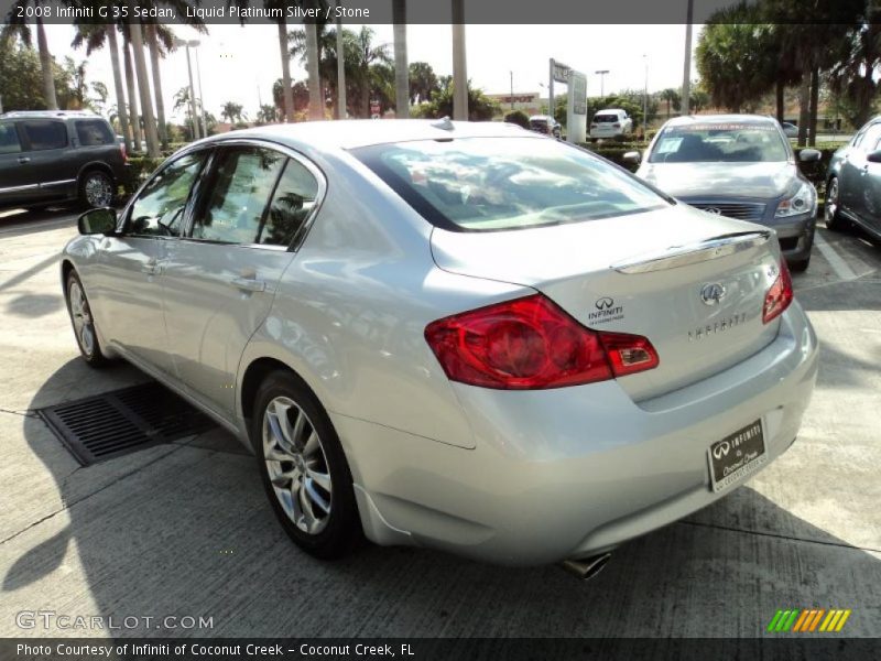 Liquid Platinum Silver / Stone 2008 Infiniti G 35 Sedan