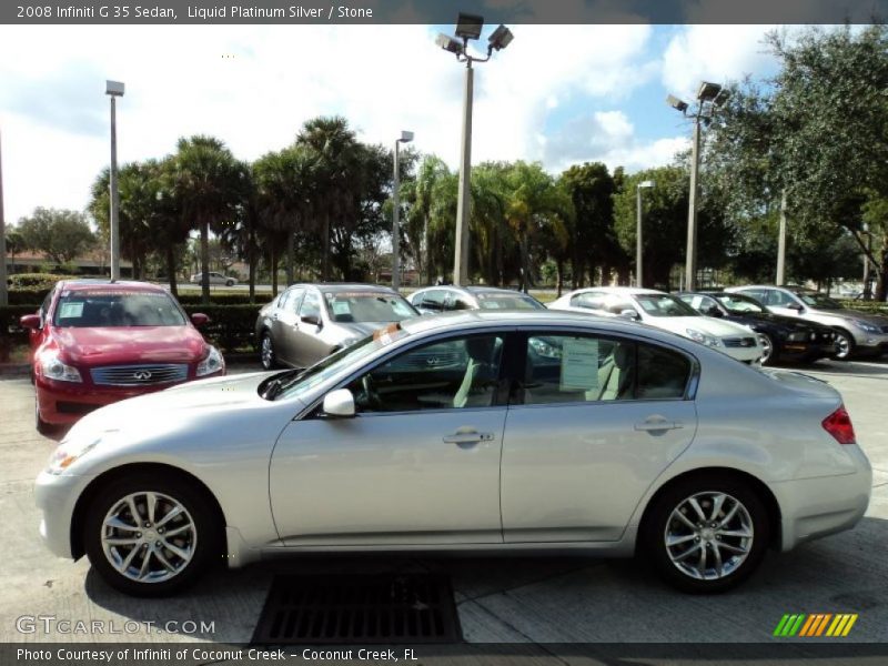 Liquid Platinum Silver / Stone 2008 Infiniti G 35 Sedan